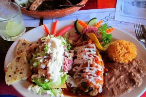 Mexican combination at Loreto's La Palapa