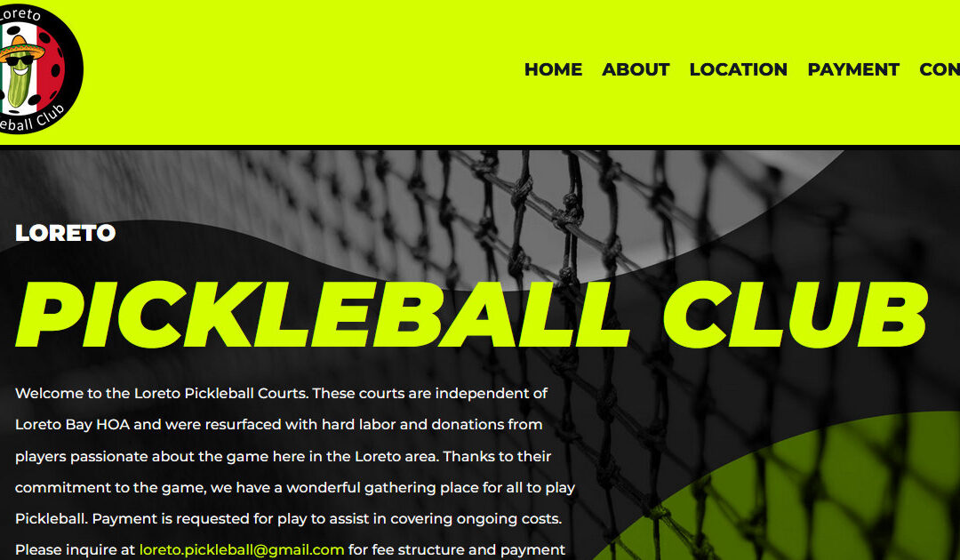 Loreto Pickleball Club Now Has Dedicated Website