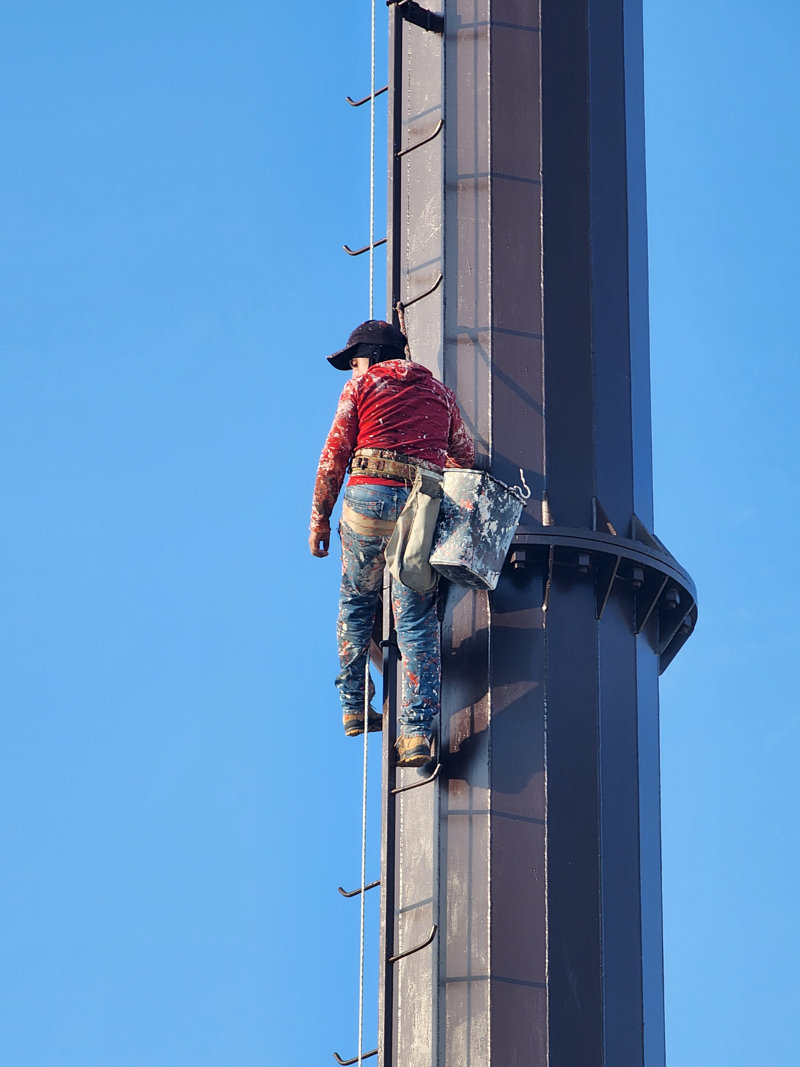 Worker on Loreto Bay Cell Tower