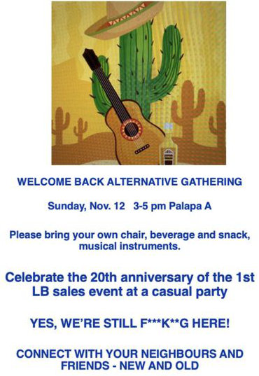 Welcome Back Alternative Gathering