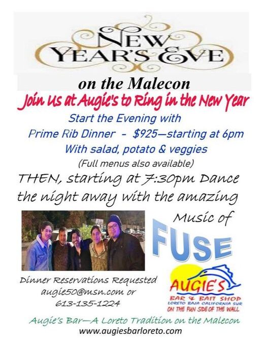 New Year’s Eve 2023 at Augie’s