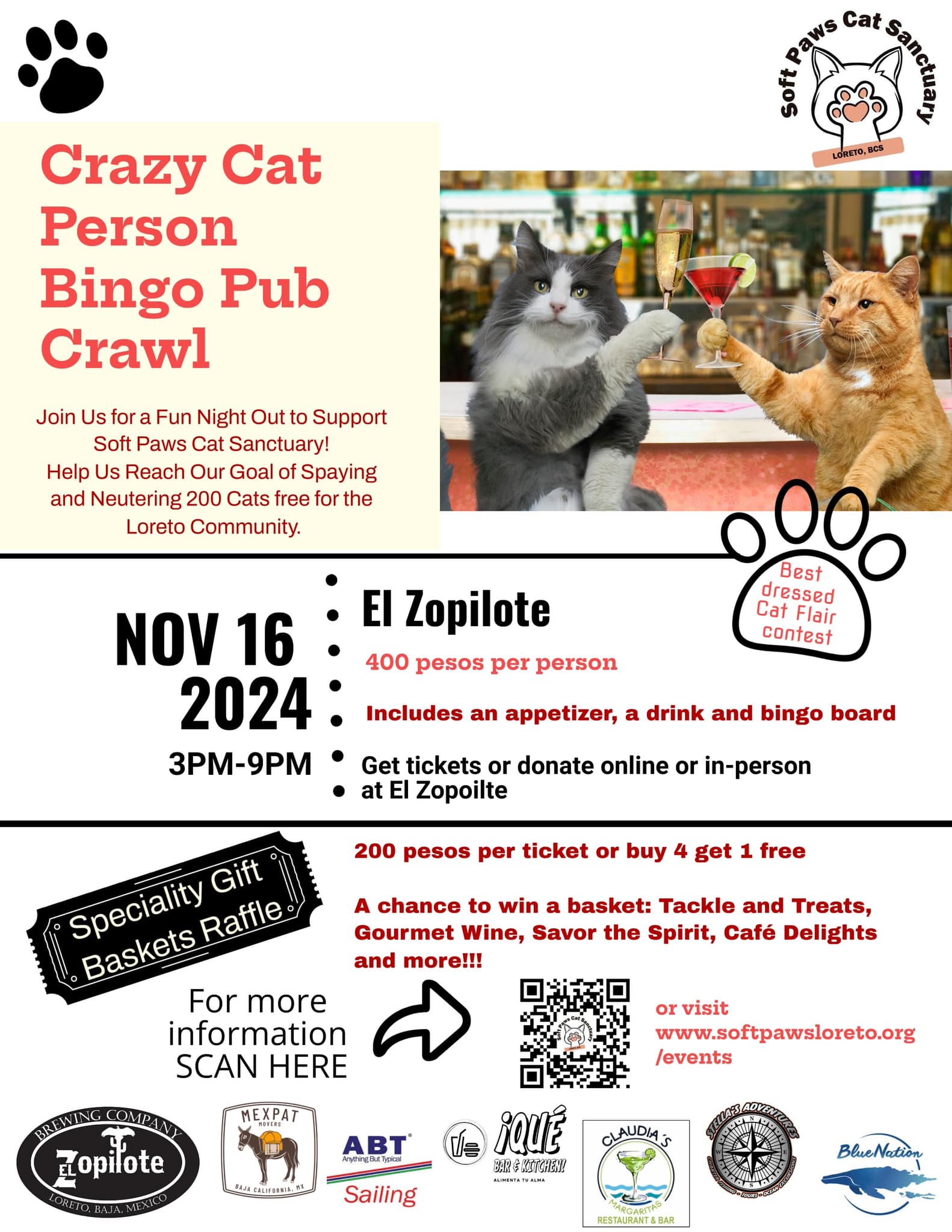 Crazy Cat Person Bingo Pub Crawl