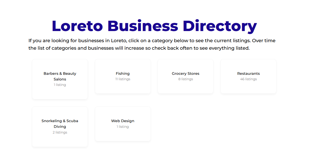 Loreto Business Directory and Events Calendar
